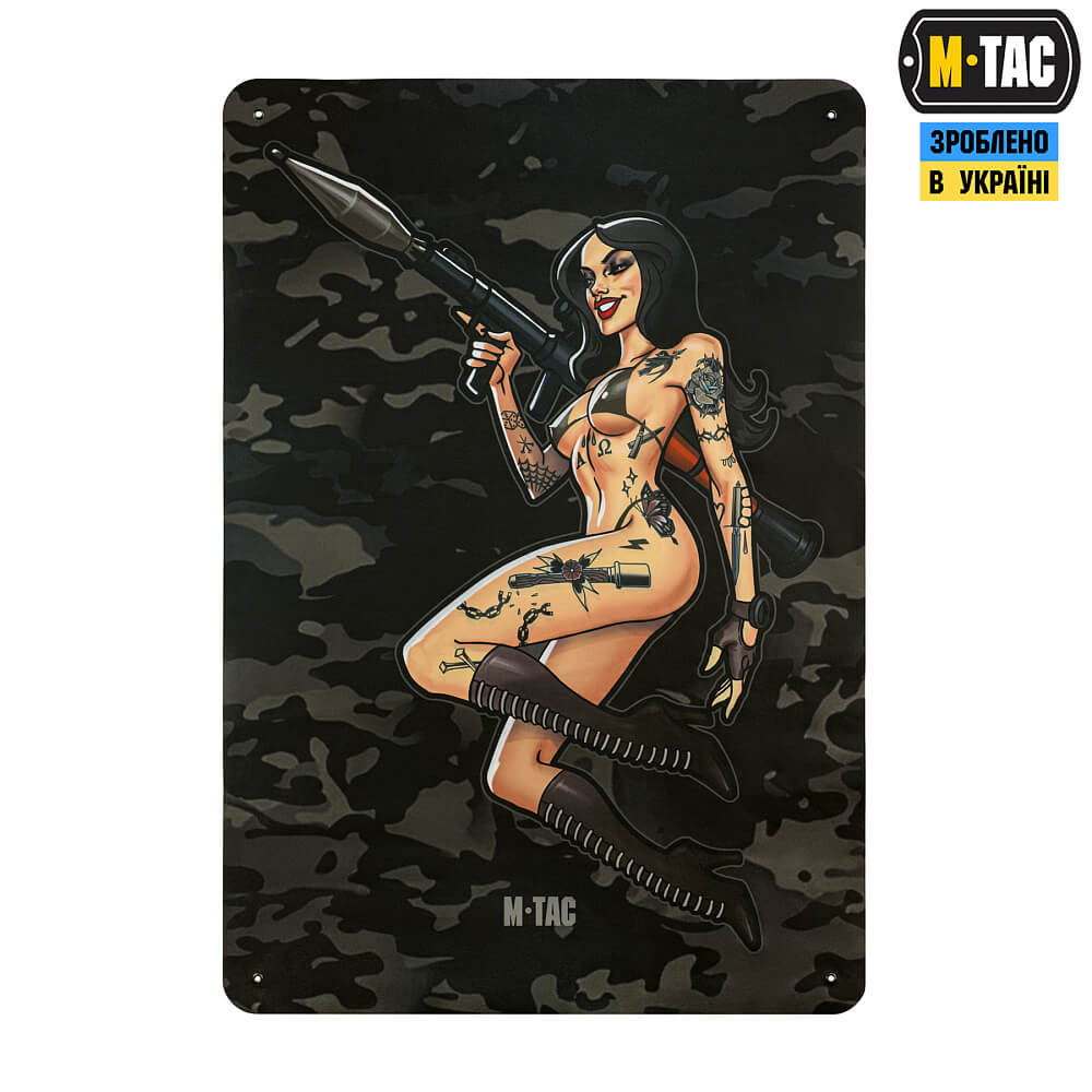 Панель M-Tac для нашивок Tactical girl RPG 900x1300 Black MC Фото 2
